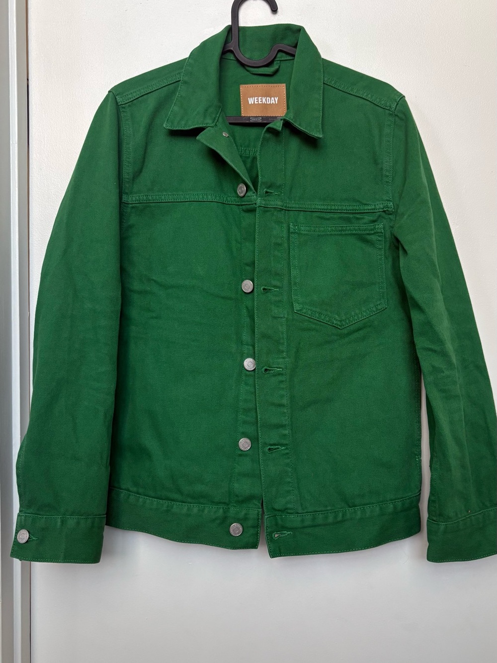 Weekday Forest Green Cotton Shirt Jacket